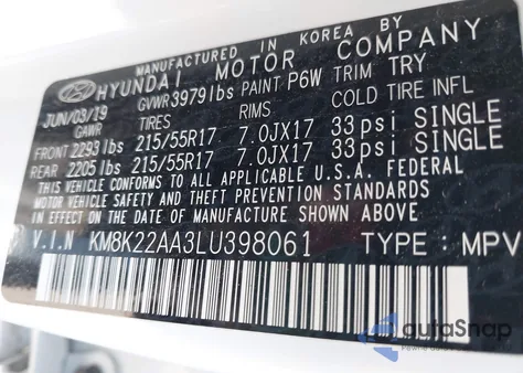 2020 Hyundai Kona Sel z USA, uszkodzony, nr VIN KM8K22AA3LU398061